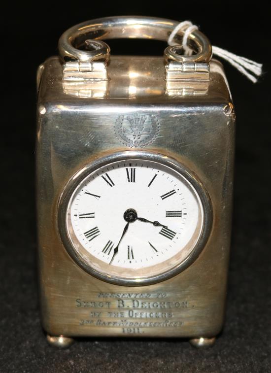 George V miniature travelling clock